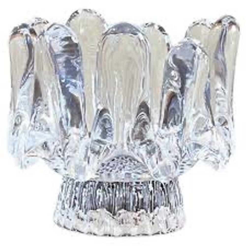 Kosta Boda Sunflower Candleholder Goran Warff 1970s Swedish Art Glass Clear MCM - Picture 2 of 16